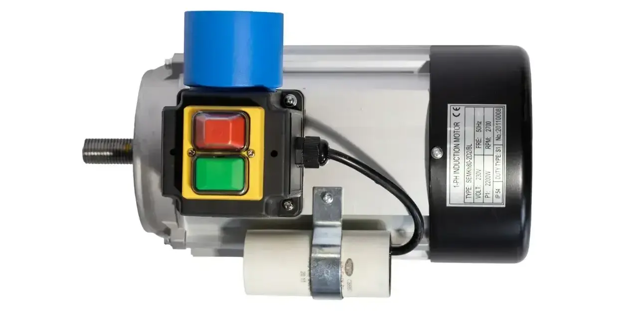 Silnik elektryczny do betoniarki 250l, 2200W, 230V, z przyciskiem start/stop. Idealny wybór, jaki silnik do betoniarki 250l.